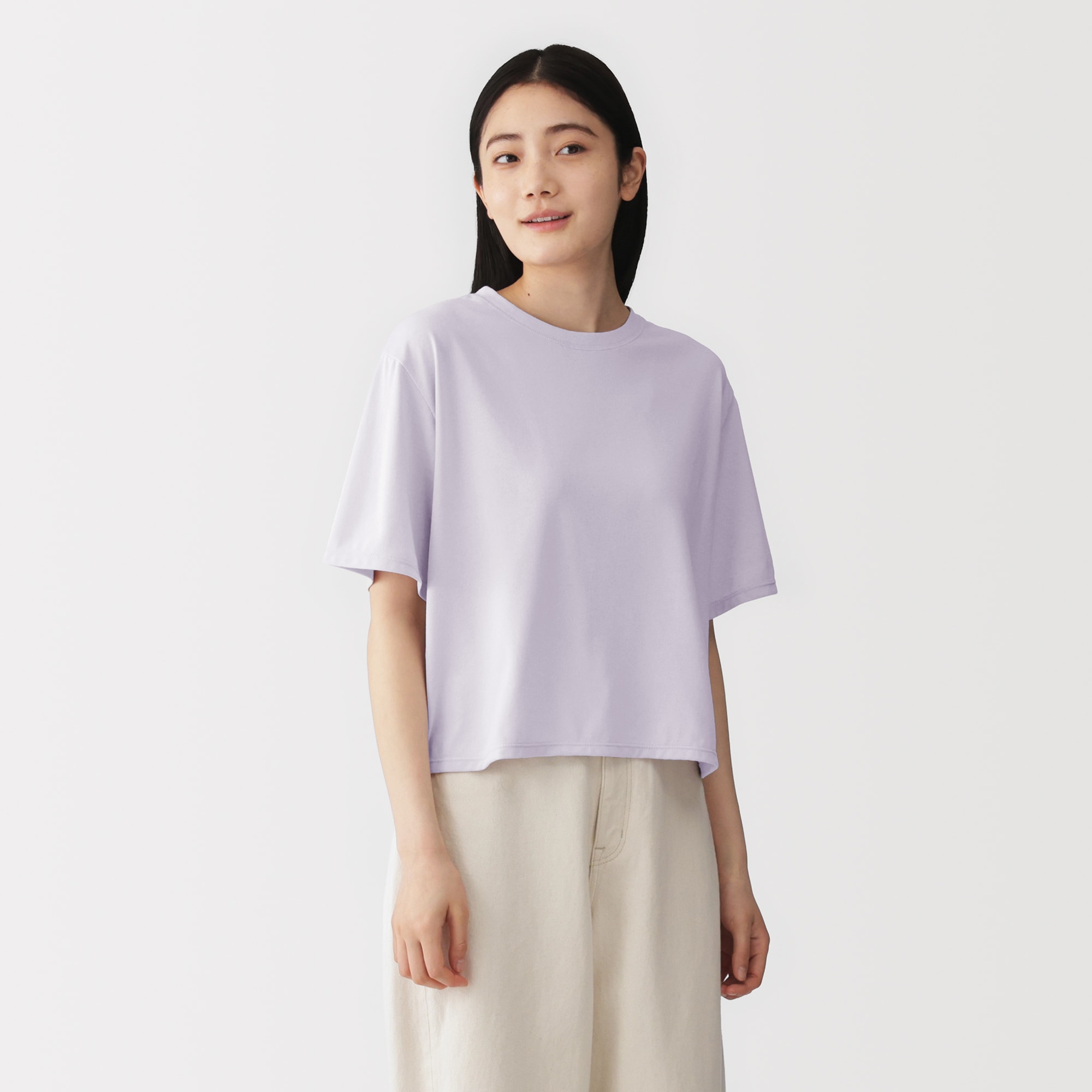 婦人　ＵＶカット吸汗速乾クルーネック半袖Ｔシャツ