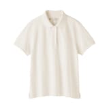 婦人　鹿の子編み半袖ポロシャツ