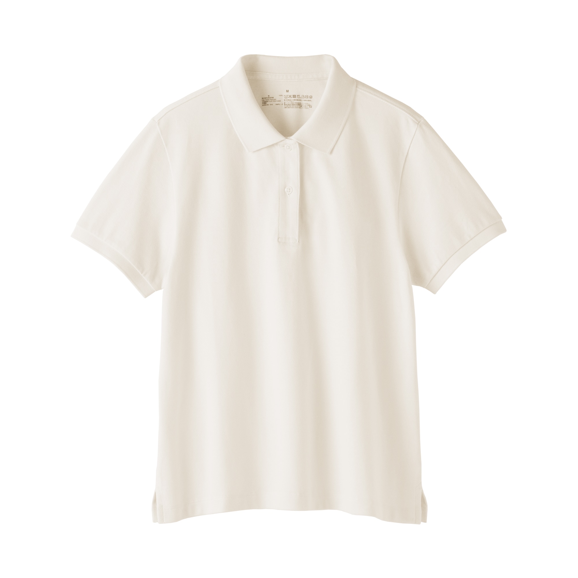 婦人　鹿の子編み半袖ポロシャツ