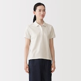 婦人　鹿の子編み半袖ポロシャツ
