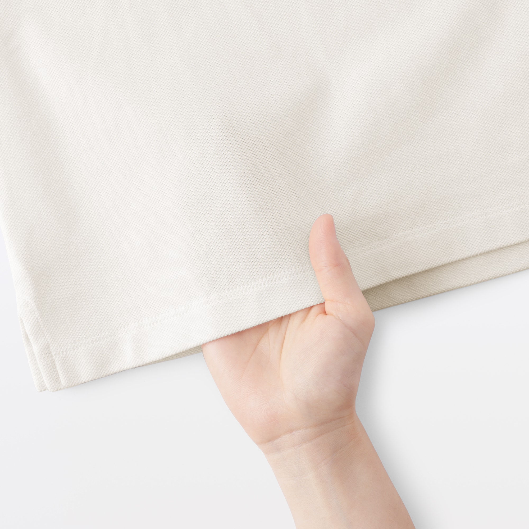 婦人　鹿の子編み半袖ポロシャツ