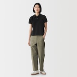 婦人　鹿の子編み半袖ポロシャツ