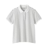 婦人　鹿の子編み半袖ポロシャツ