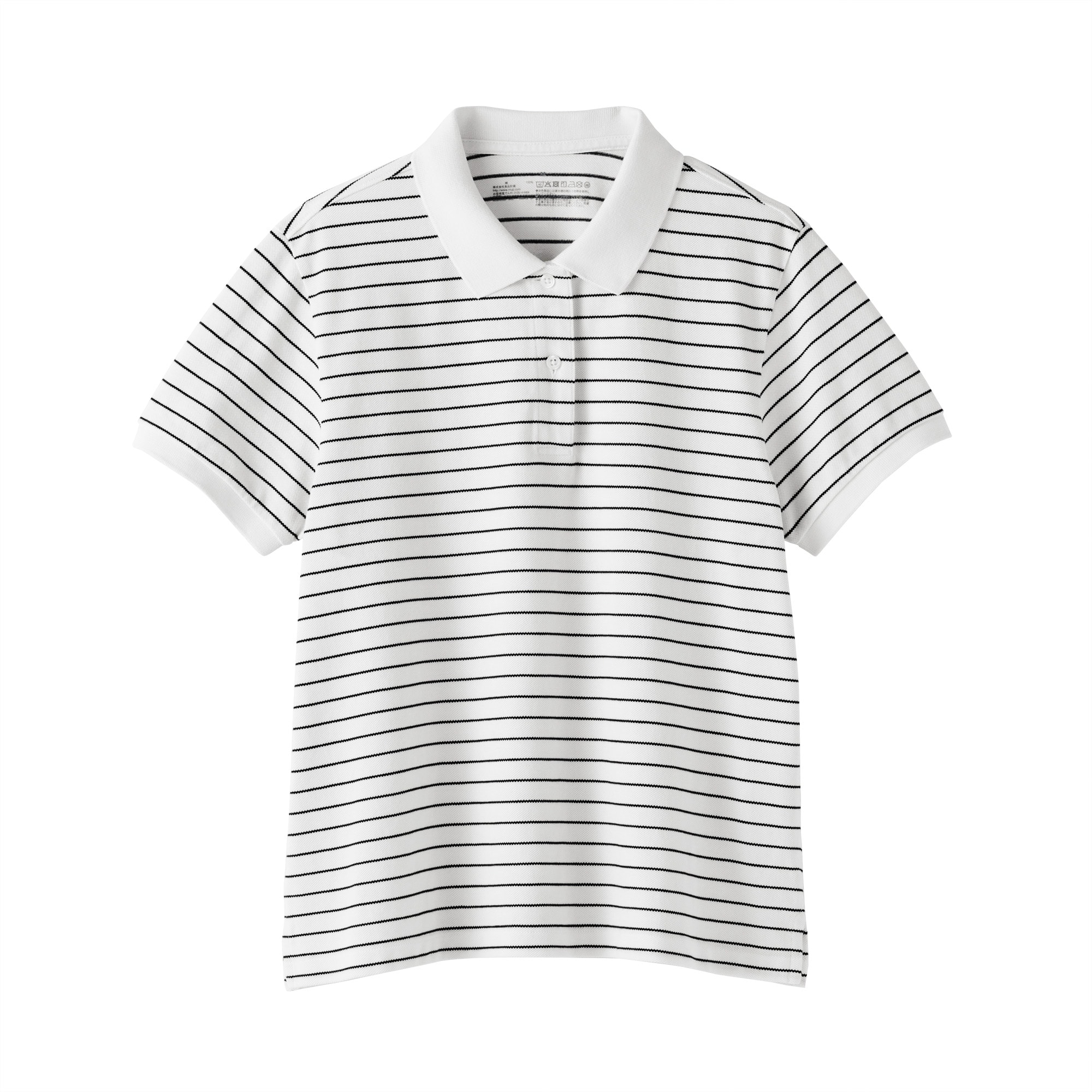 婦人　鹿の子編み半袖ポロシャツ