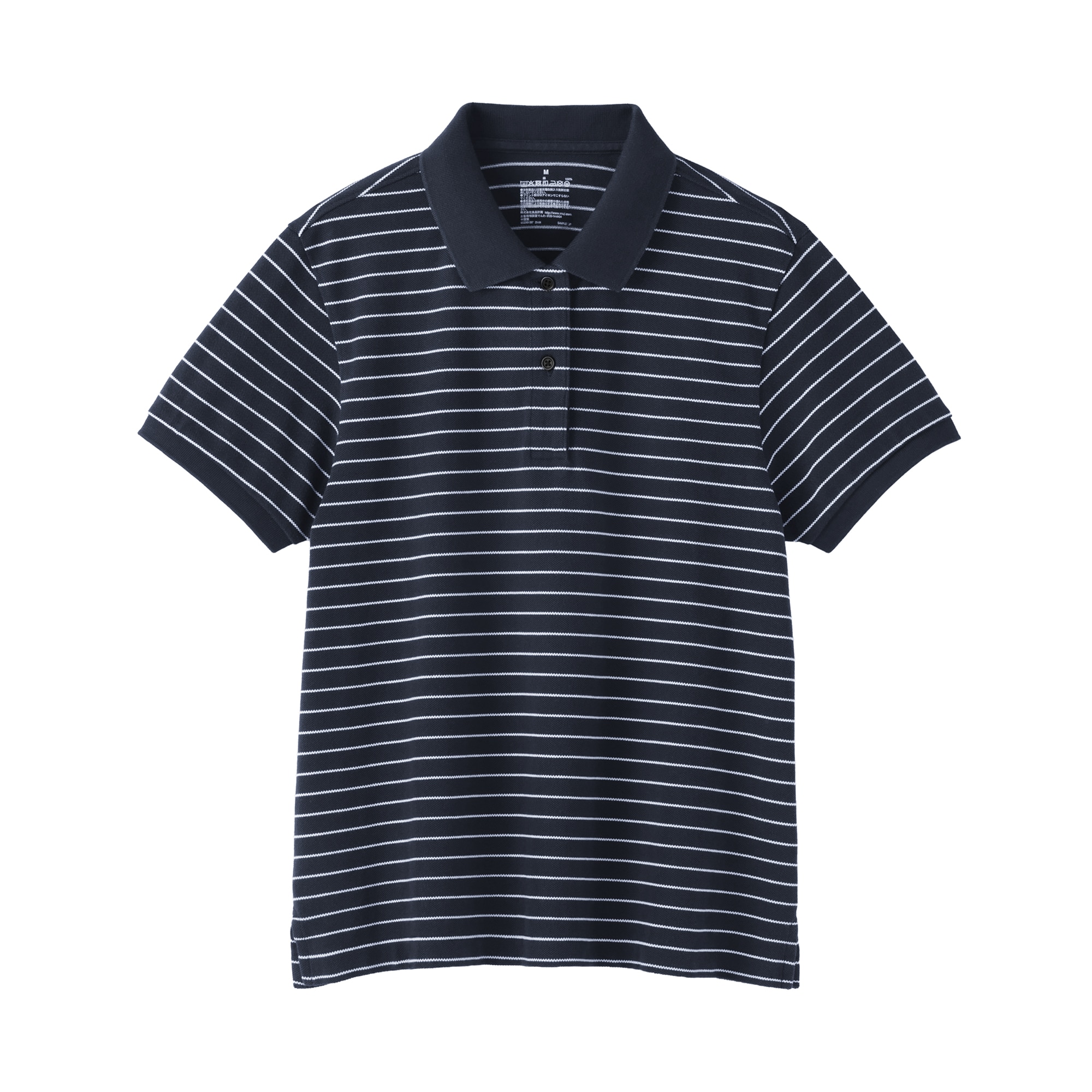 婦人　鹿の子編み半袖ポロシャツ