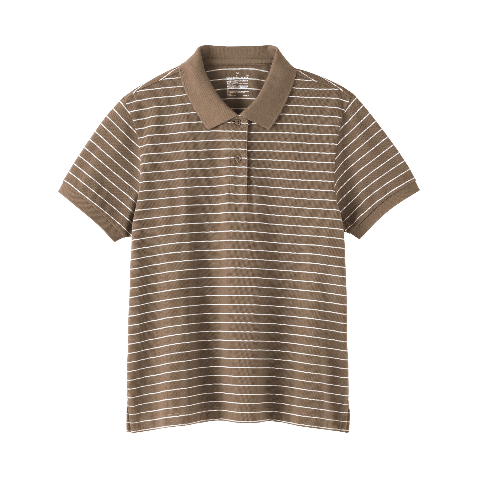 婦人　鹿の子編み半袖ポロシャツ