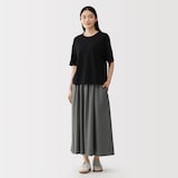 婦人　強撚天竺編みギャザースカート