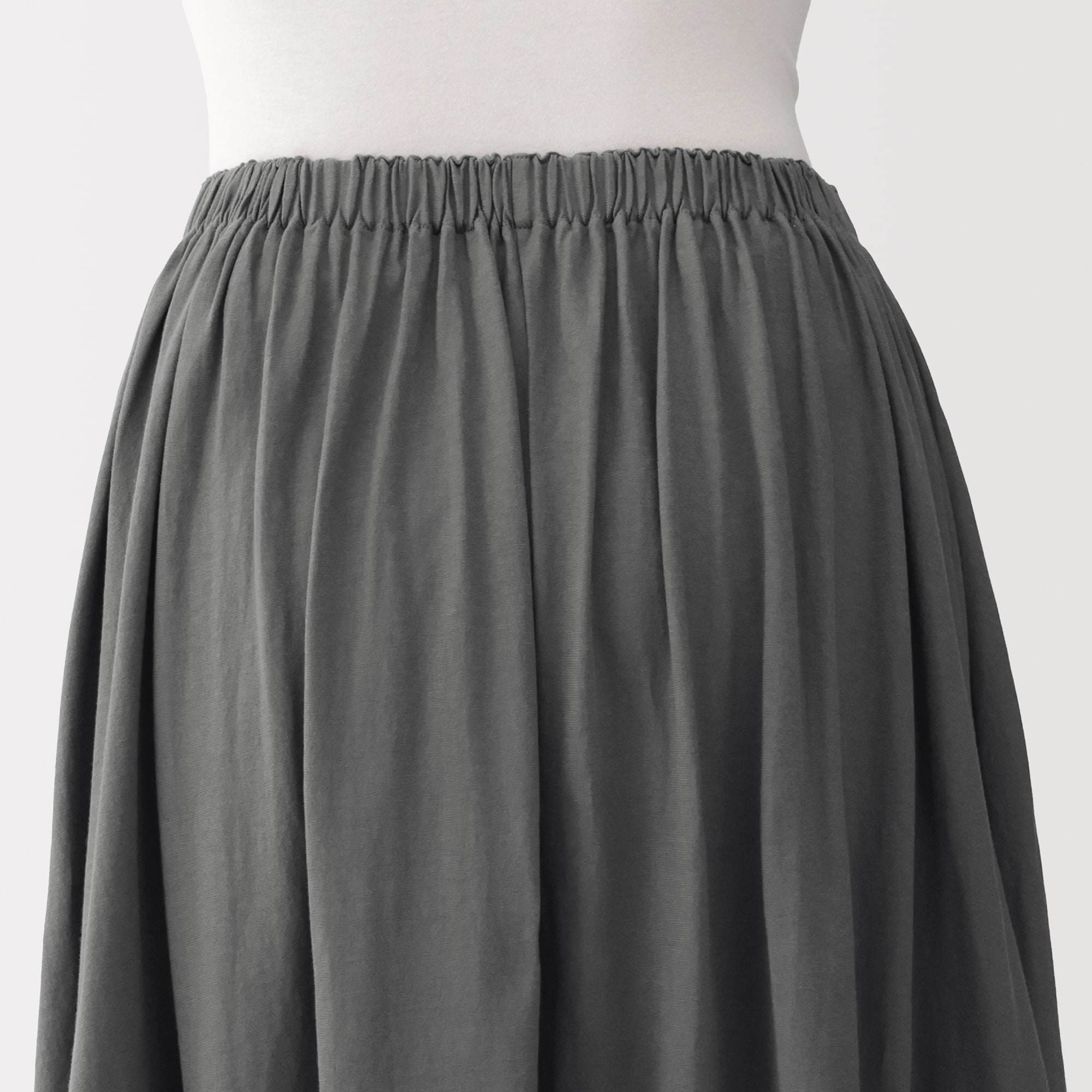 婦人　強撚天竺編みギャザースカート