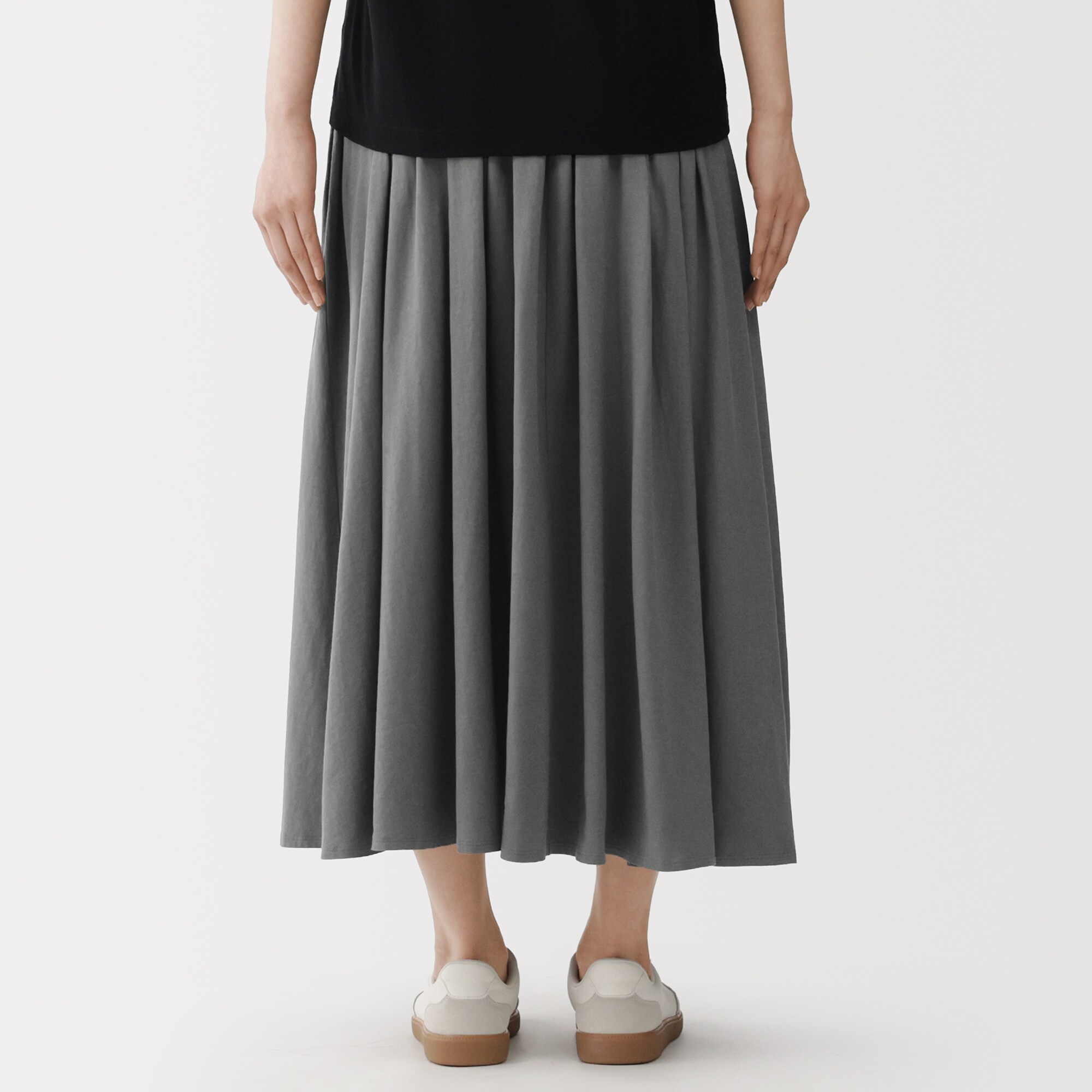 婦人　強撚天竺編みギャザースカート