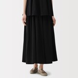 婦人　強撚天竺編みギャザースカート