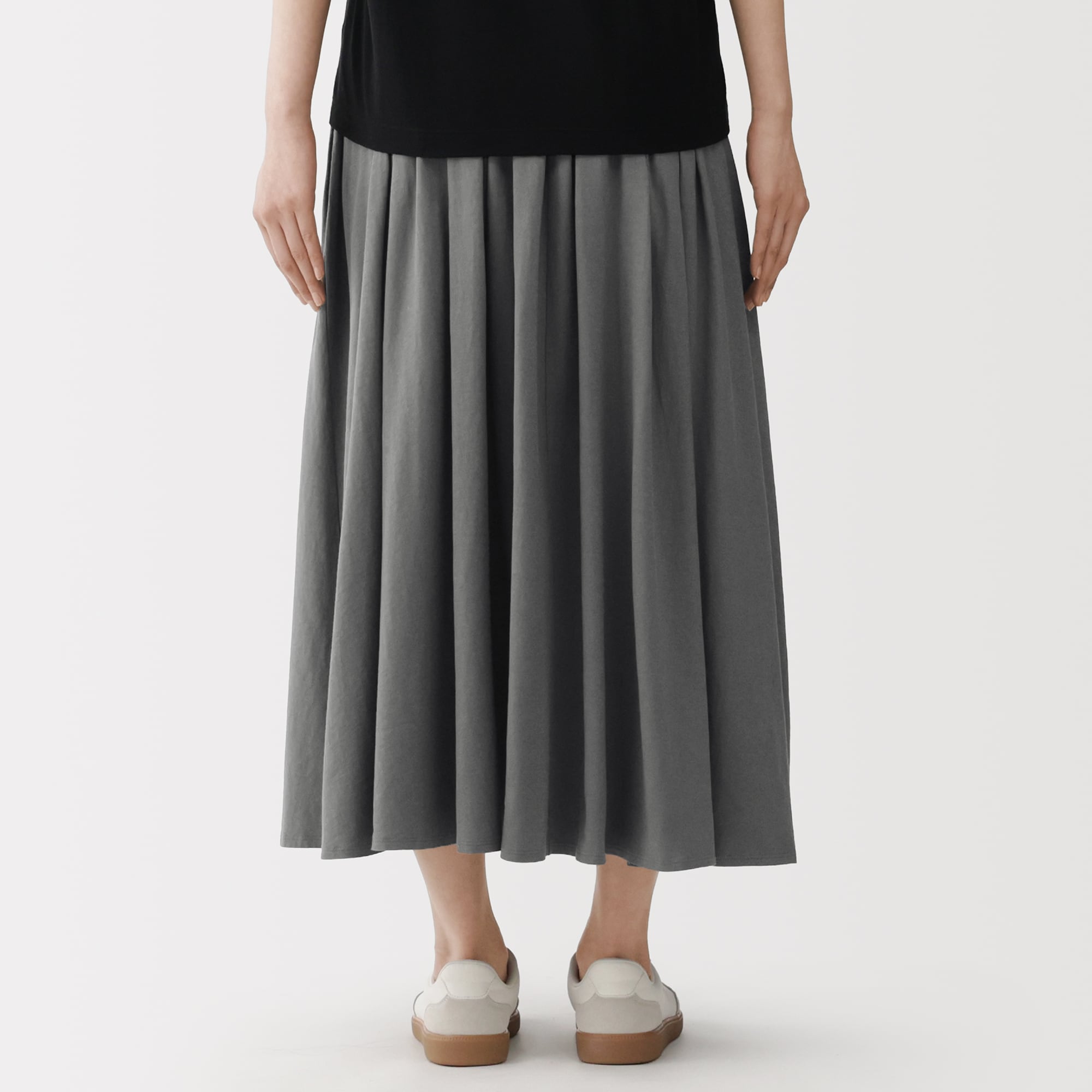 婦人　強撚天竺編みギャザースカート