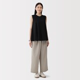 婦人　強撚天竺編みスリーブレスプルオーバー