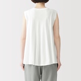 婦人　強撚天竺編みスリーブレスプルオーバー