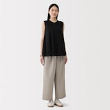 婦人　強撚天竺編みスリーブレスプルオーバー