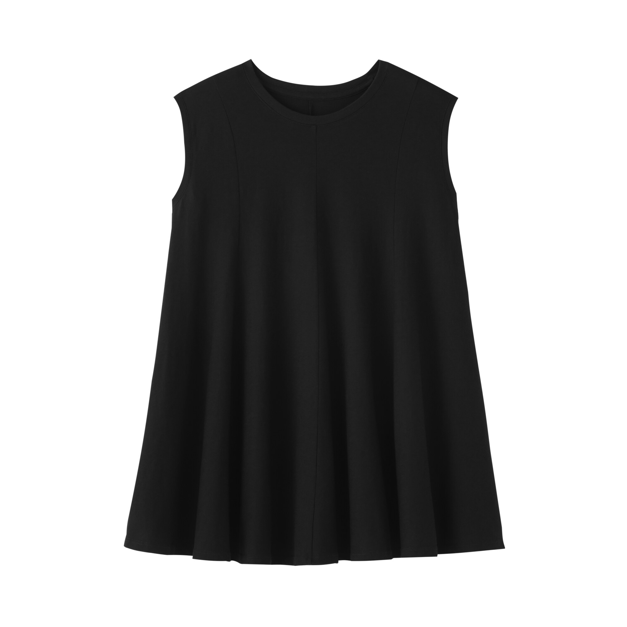 婦人　強撚天竺編みスリーブレスプルオーバー