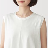 婦人　強撚天竺編みスリーブレスプルオーバー