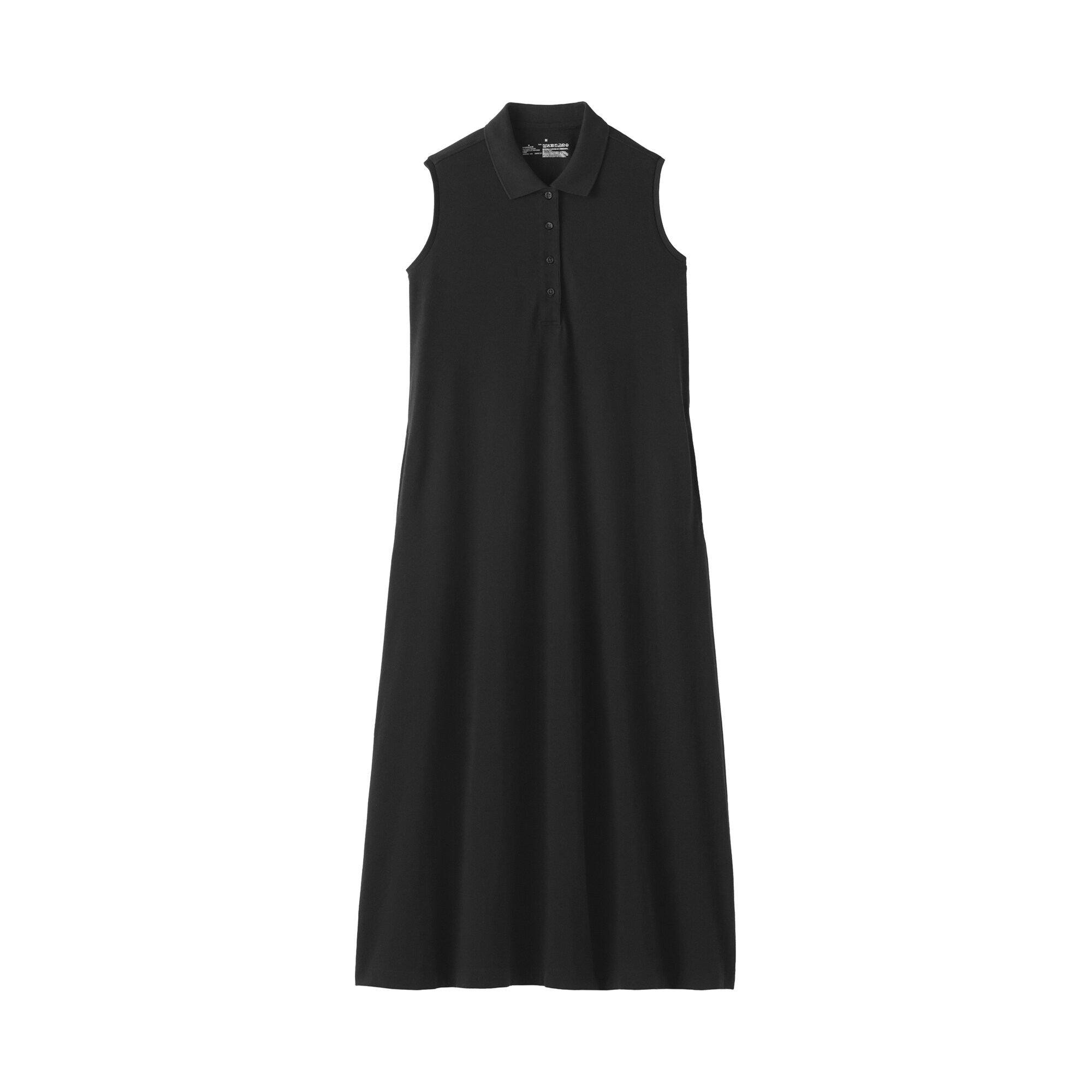 婦人　鹿の子編みスリーブレスポロワンピース