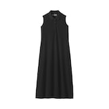 婦人　鹿の子編みスリーブレスポロワンピース