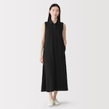 婦人　鹿の子編みスリーブレスポロワンピース