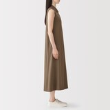 婦人　鹿の子編みスリーブレスポロワンピース