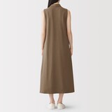 婦人　鹿の子編みスリーブレスポロワンピース