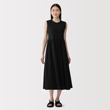 婦人　強撚天竺編みスリーブレスワンピース