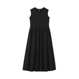 婦人　強撚天竺編みスリーブレスワンピース