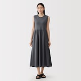 婦人　強撚天竺編みスリーブレスワンピース