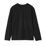 婦人　強撚天竺編みクルーネック長袖Ｔシャツ