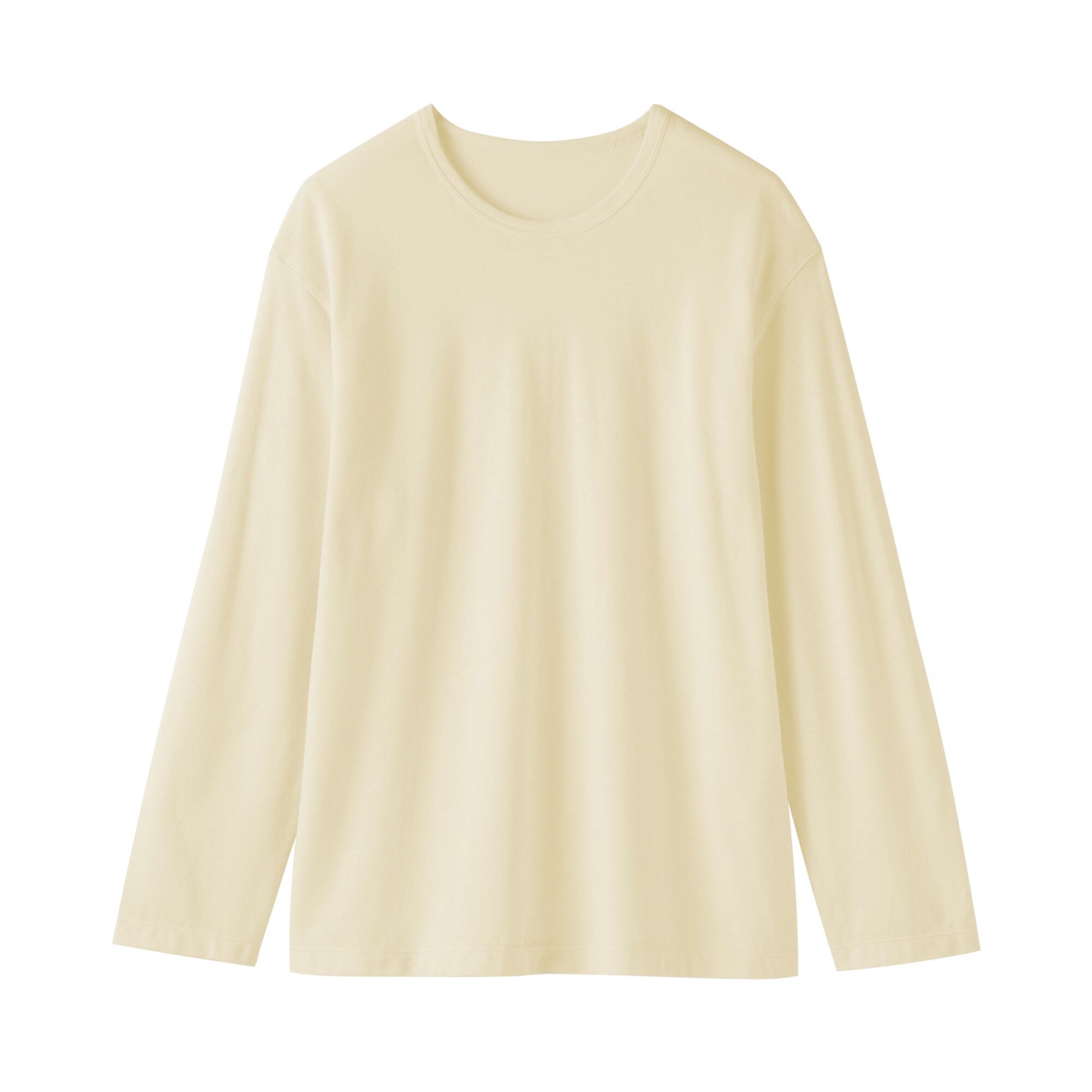 婦人　強撚天竺編みクルーネック長袖Ｔシャツ