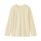 婦人　強撚天竺編みクルーネック長袖Ｔシャツ