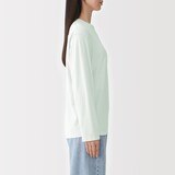 婦人　強撚天竺編みクルーネック長袖Ｔシャツ