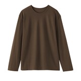 婦人　強撚天竺編みクルーネック長袖Ｔシャツ