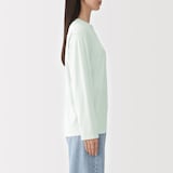 婦人　強撚天竺編みクルーネック長袖Ｔシャツ