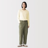 婦人　強撚天竺編みクルーネック長袖Ｔシャツ