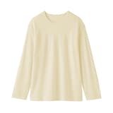 婦人　強撚天竺編みクルーネック長袖Ｔシャツ