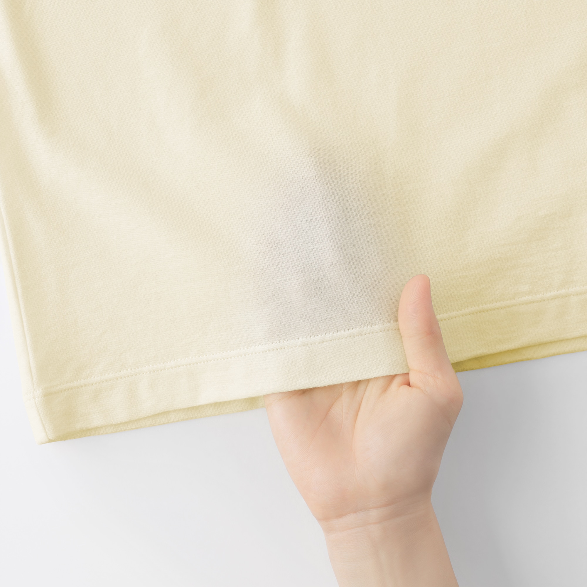 婦人　強撚天竺編みクルーネック長袖Ｔシャツ