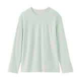 婦人　強撚天竺編みクルーネック長袖Ｔシャツ