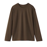 婦人　強撚天竺編みクルーネック長袖Ｔシャツ