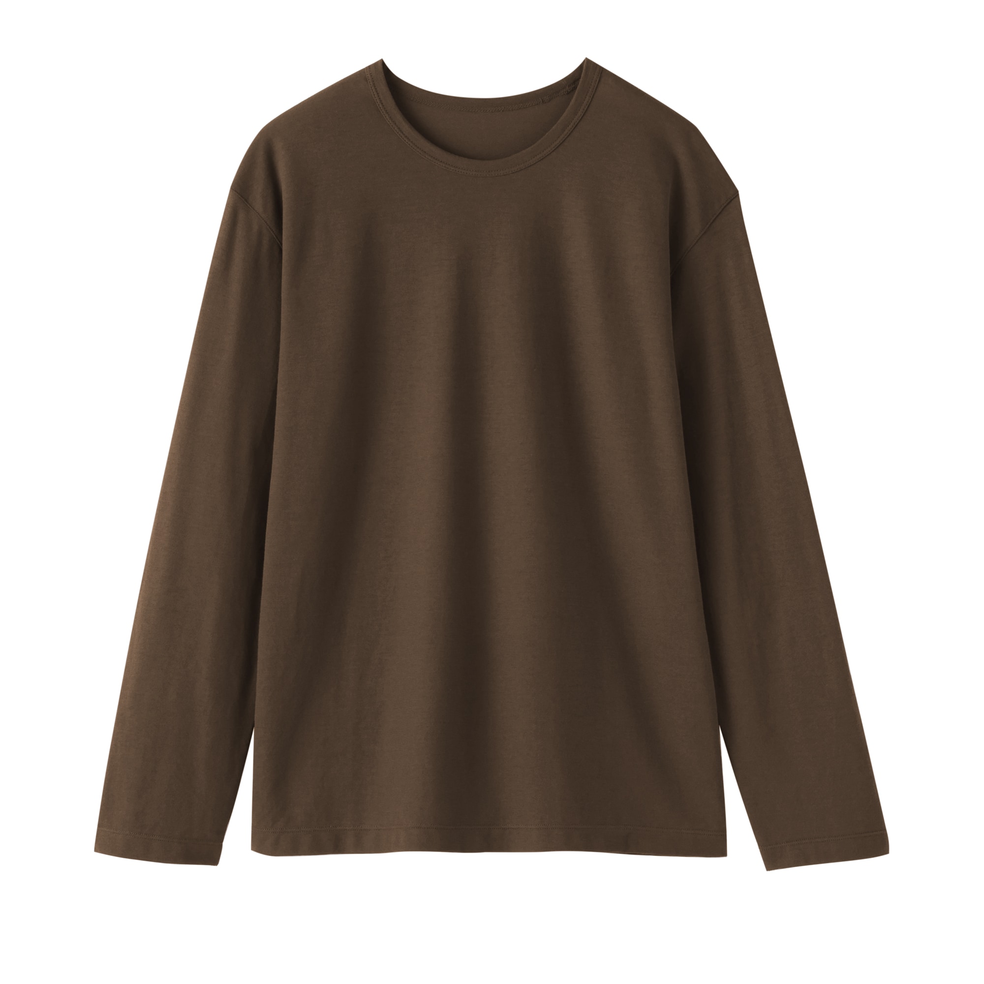 婦人　強撚天竺編みクルーネック長袖Ｔシャツ