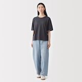 婦人　強撚天竺編みクルーネック半袖Ｔシャツ