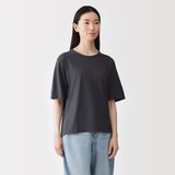 婦人　強撚天竺編みクルーネック半袖Ｔシャツ