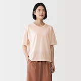 婦人　強撚天竺編みクルーネック半袖Ｔシャツ