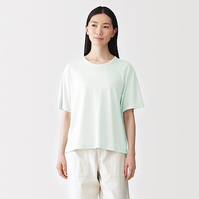 婦人　強撚天竺編みクルーネック半袖Ｔシャツ