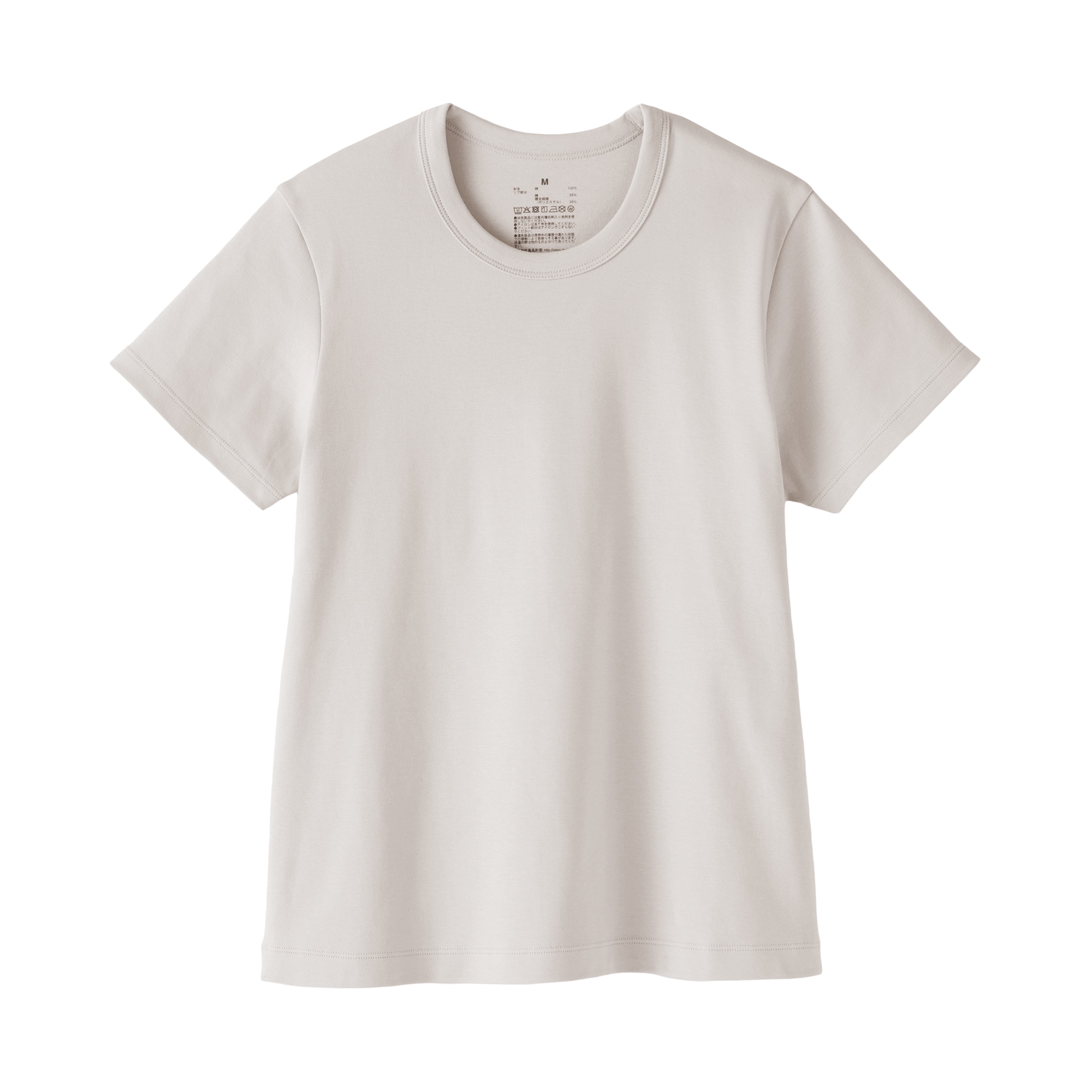 無地Tシャツ専門 MUJI出品 婦人 涼感汗じみしにくいクルーネック半袖Tシャツ | 無印良品