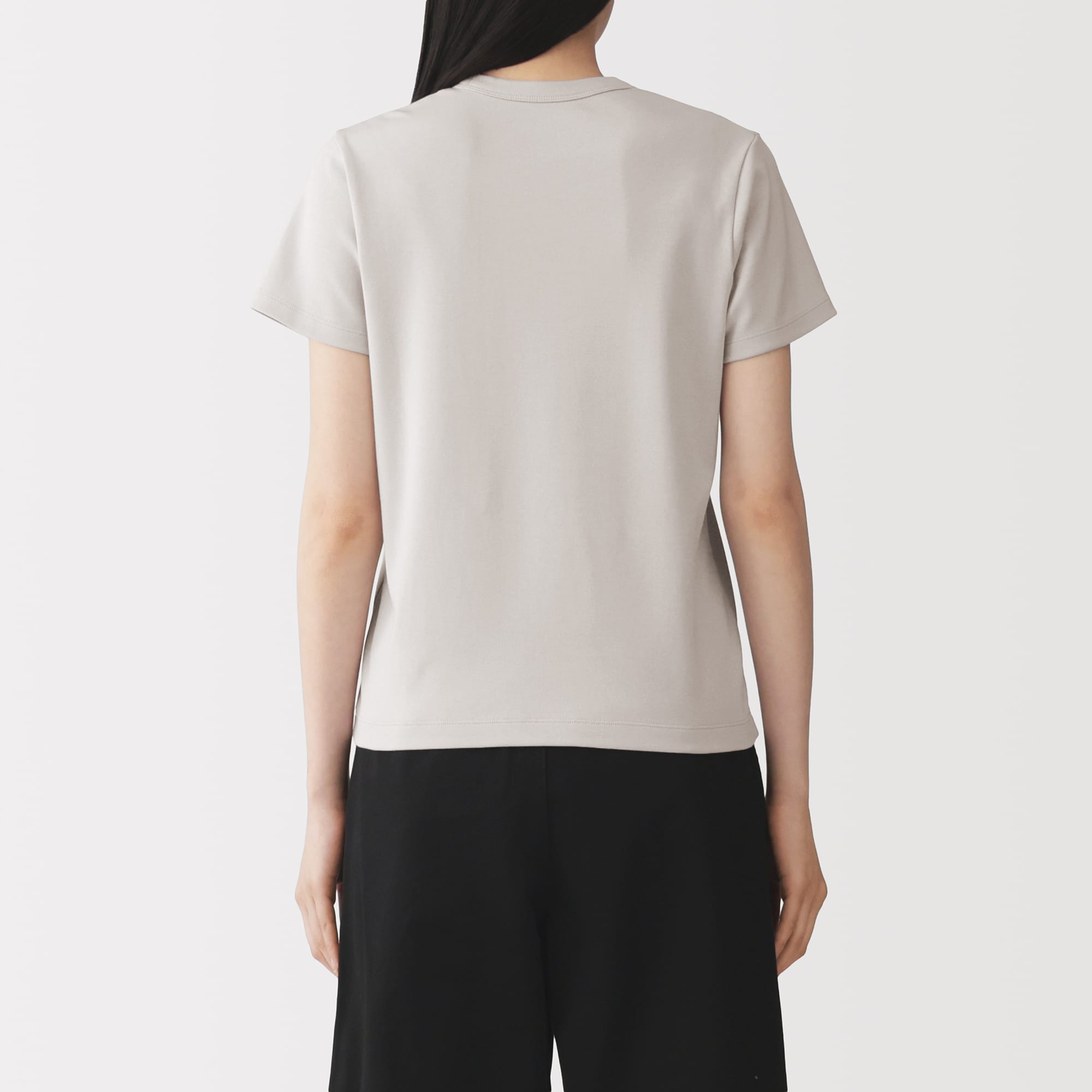 婦人　涼感汗じみしにくいクルーネック半袖Ｔシャツ