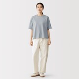 婦人　涼感ＵＶカットクルーネックワイド半袖Ｔシャツ