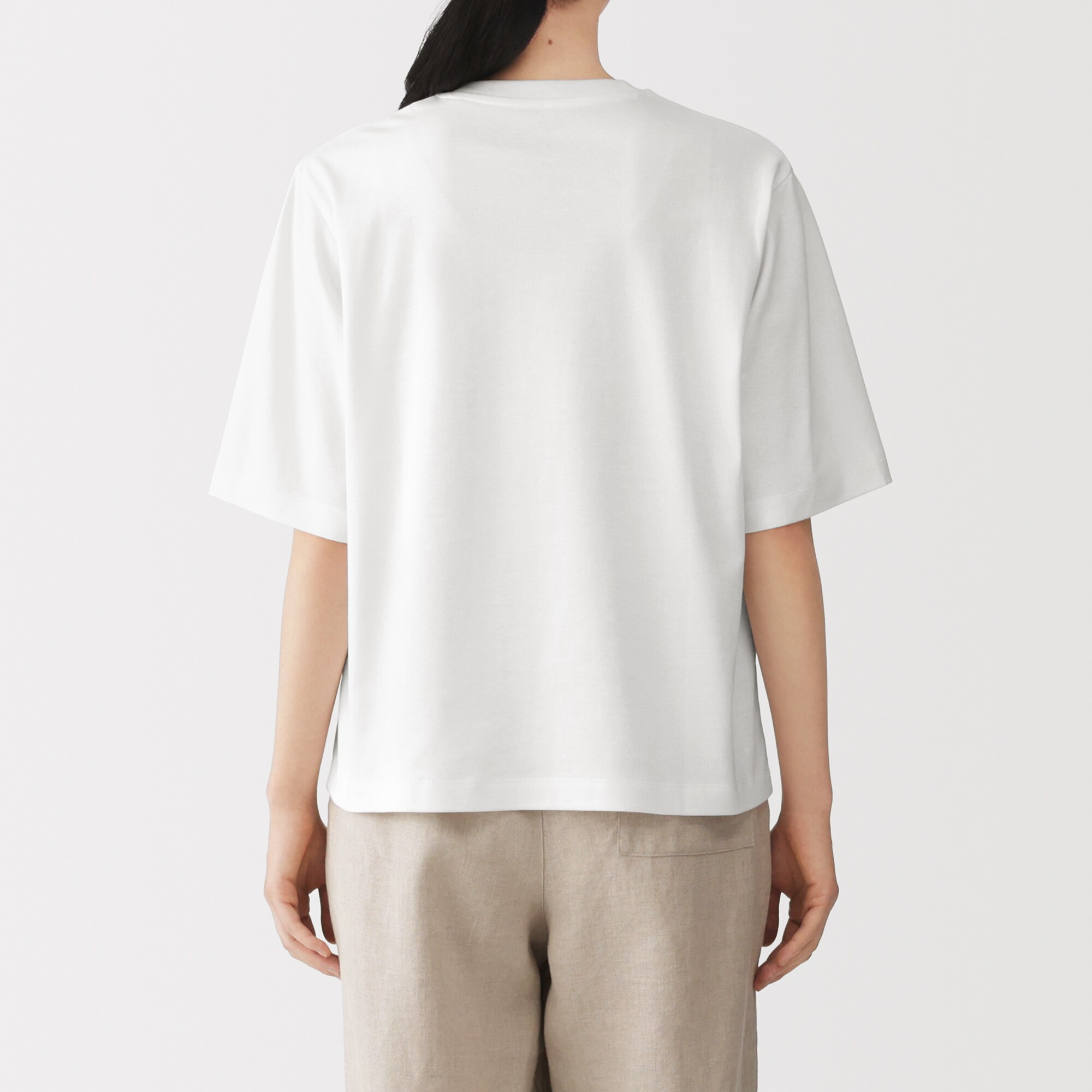 婦人　涼感ＵＶカットクルーネックワイド半袖Ｔシャツ