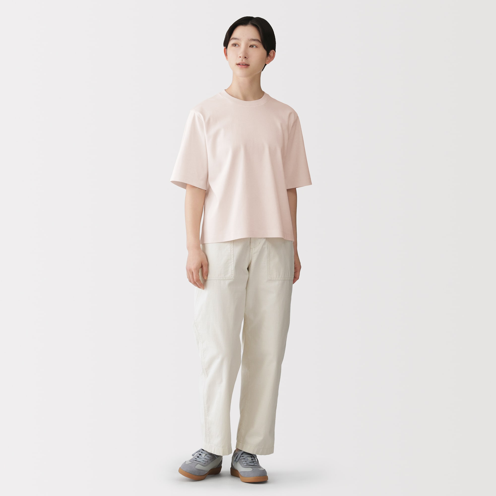 婦人 涼感UVカットクルーネックワイド半袖Tシャツ | 無印良品