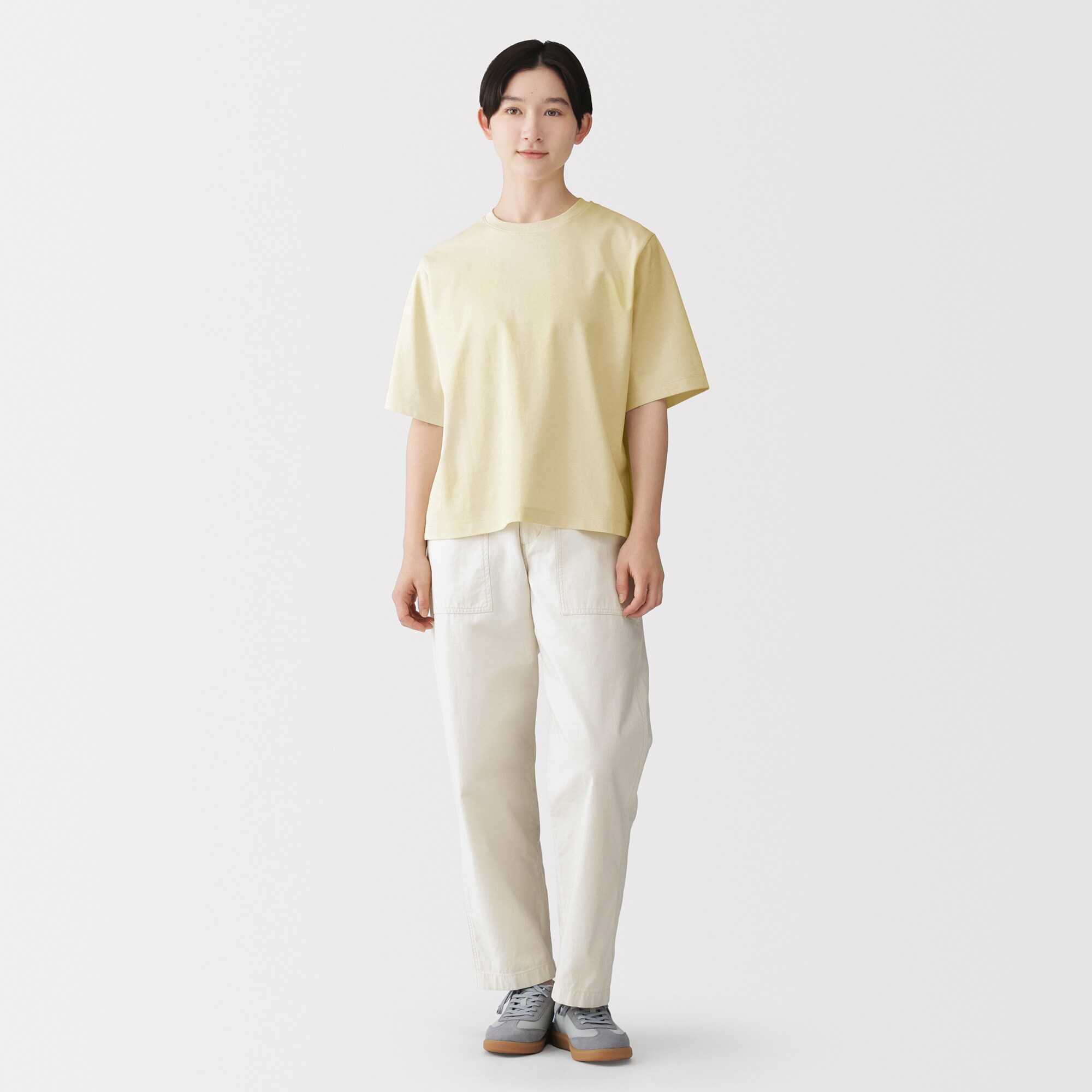 婦人　涼感ＵＶカットクルーネックワイド半袖Ｔシャツ